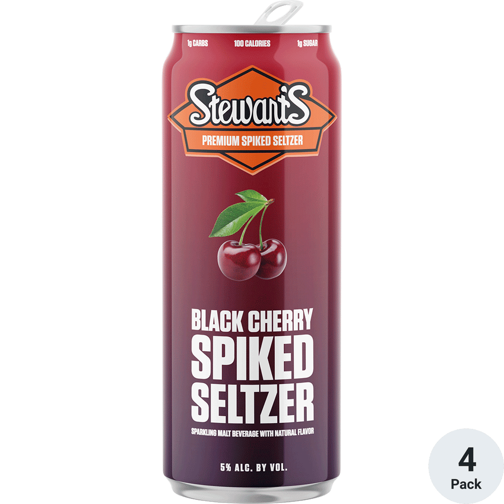 Stewarts Black Cherry Spiked Seltzer Total Wine More