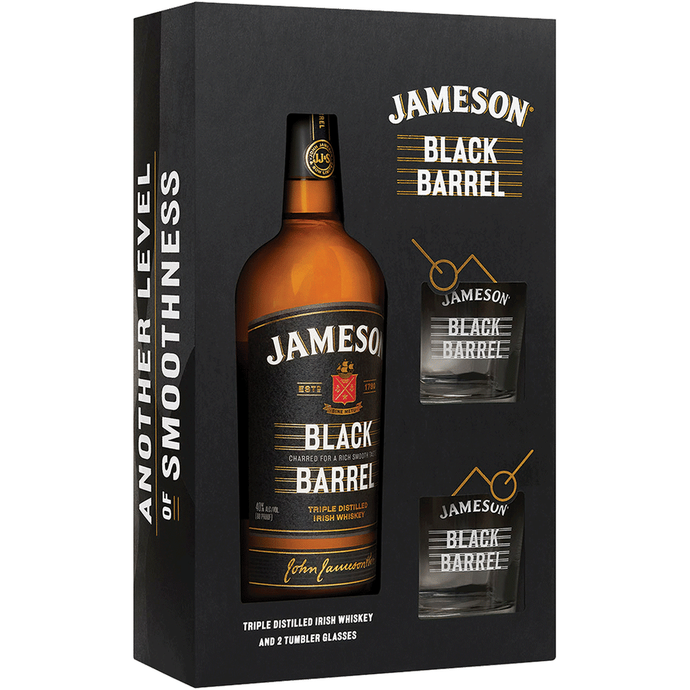 Jameson Black Barrel With Glasses Gift Total Wine More