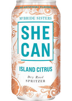 SHE CAN Island Citrus Dry Rose Spritzer | Rose & Blush Wine by McBride Sisters | 375ml | New Zealand