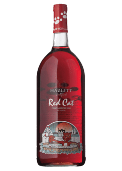 red cat wine in a bag