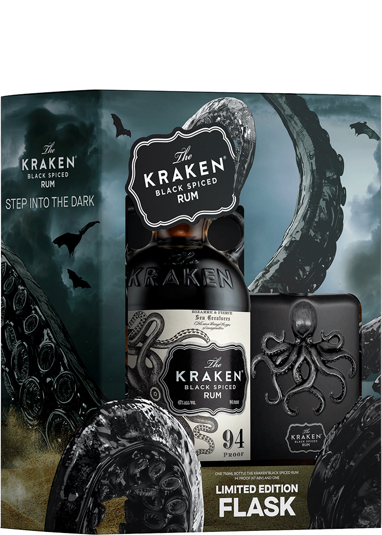 Kraken Black Spiced Rum With Flask Total Wine More