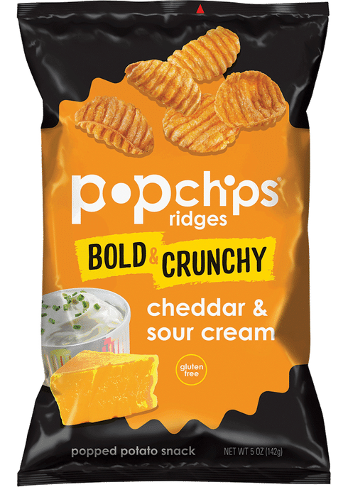 Popchips Cheddar and Sour Cream Ridges Chips | Total Wine & More