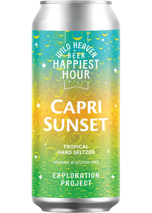 Capri Sunset Hard Seltzer 16oz 4-pack (5% ABV)  Wild Heaven Beer Online  Beer Store (Avondale Location) - Come Inside or Call 404.997.8589 Upon  Arrival for Curbside Pickup