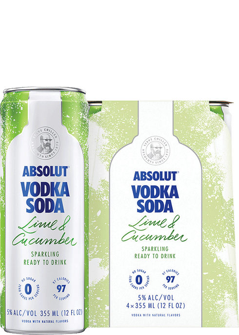 Absolut Vodka Soda Lime & Cucumber | Total Wine & More