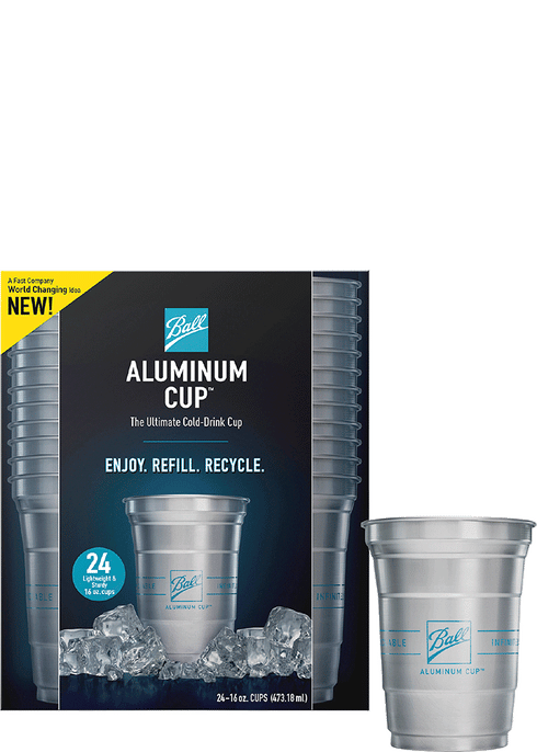  Ball Aluminum Cup Recyclable Party Cups, 16 oz. Cup, 30 Cups  Per Pack : Health & Household