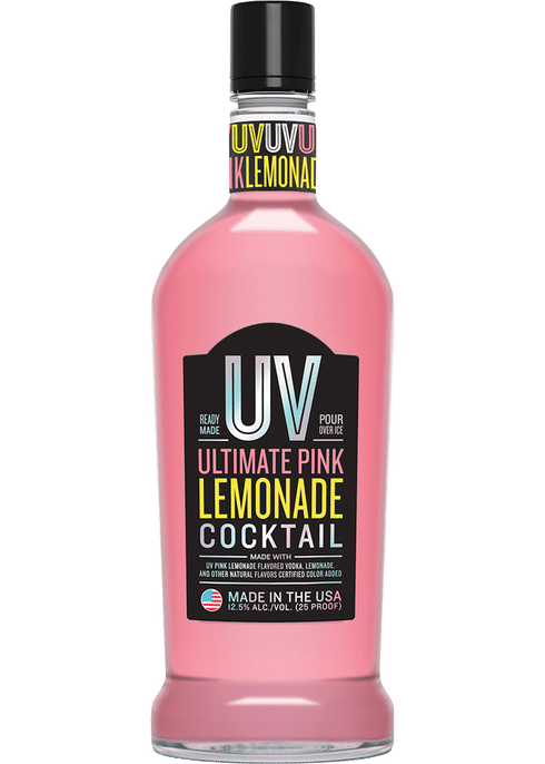 Edge Marketing UV Vodka Pink Lemonade Bottles Flying V Logo