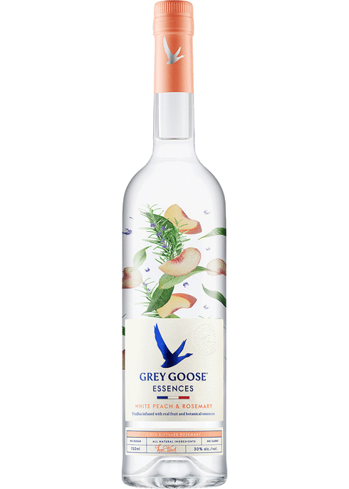 Grey Goose Essences White Peach And Rosemary Vodka With Natural Flavor –  Mega Wine and Spirits