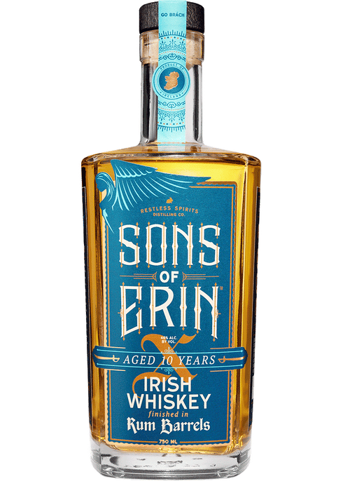 Sons of Erin X 10 Year Rum Barrels Finished Irish Whiskey | Total Wine ...