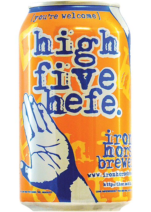 High Five Hefe made by Iron Horse Brewery