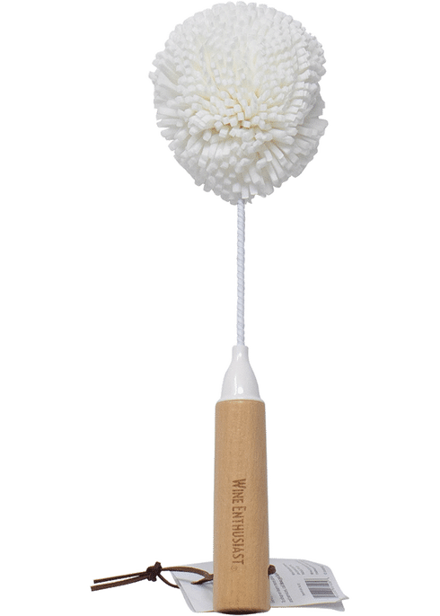 HIC Soft Foam Glass Wine Decanter Cleaning Brush - Reaches Hard To