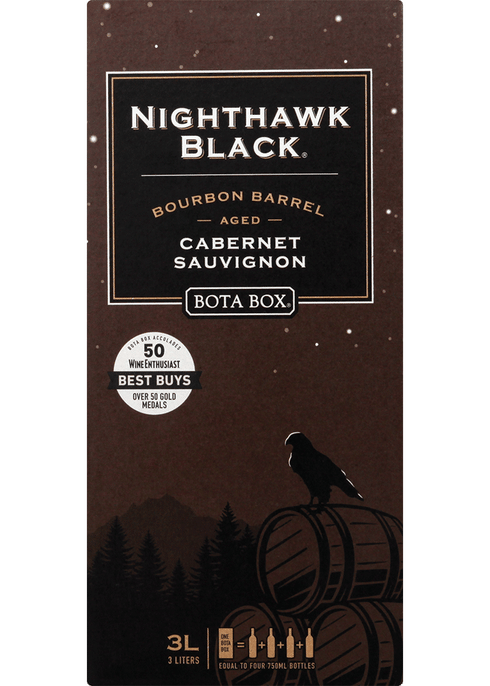 Bota Box Nighthawk Black Bourbon Barrel Aged Cab Sauv | Total Wine & More