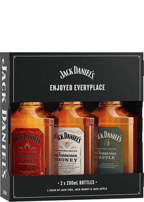whiskey jack daniel's family of fine spirits – gift pack cl.5 x 5 b...