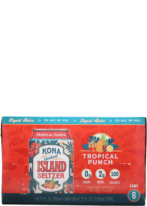 Kona Libbey Glass - Kona Spiked Island Seltzer Tropical Punch design