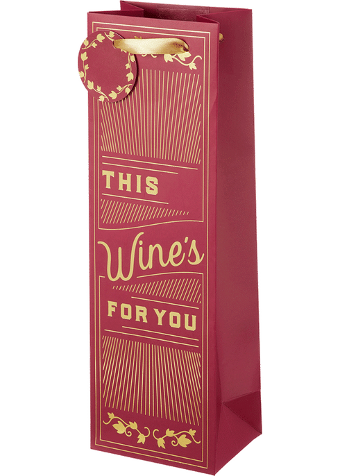 MyGift Wood Wine Box with Straps Bottle Carrier