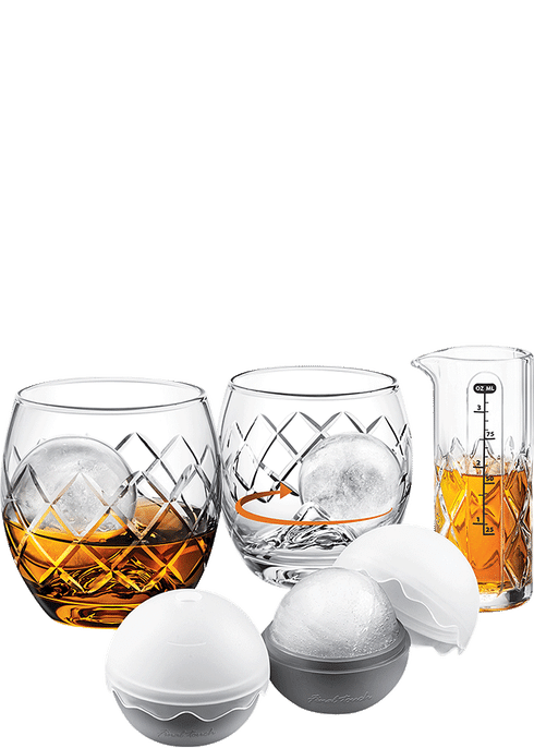 Final Touch Glass Hurricane 15 Ounce Cocktail Glass, Set of 2