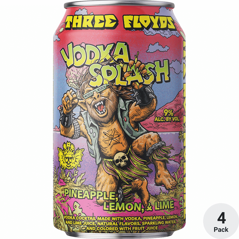 3 Floyds Vodka Splash Pineapple Lemon Lime | Total Wine & More