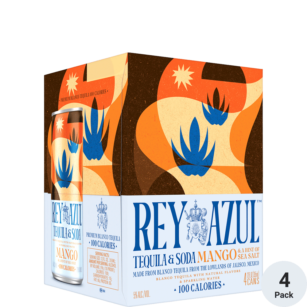 Rey Azul Mango & Sea Salt Tequila Soda | Total Wine & More