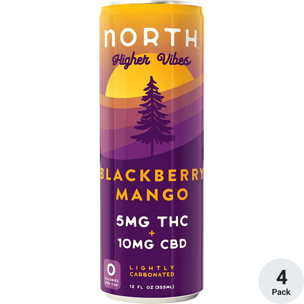 North Higher Vibes THC 5mg Blackberry Mango | Total Wine & More