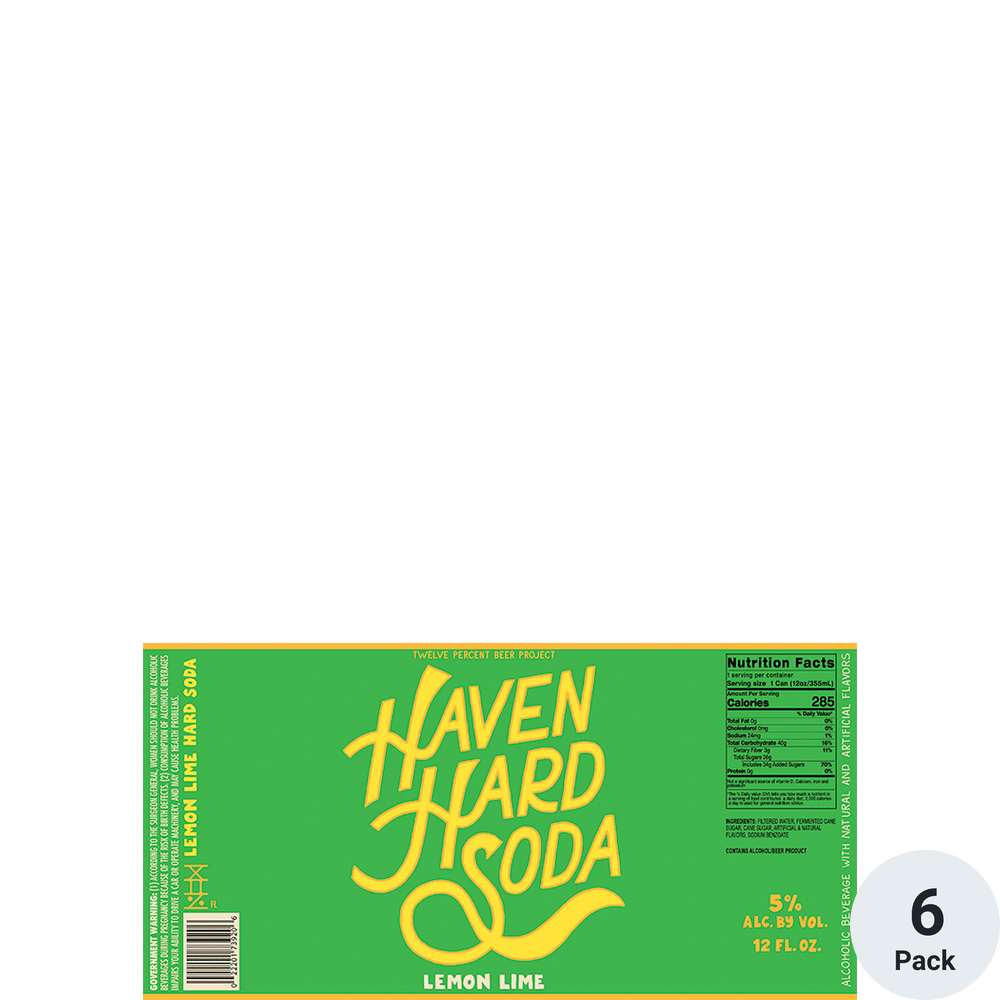 Twelve Percent Haven Lemon Lime Hard Soda | Total Wine & More