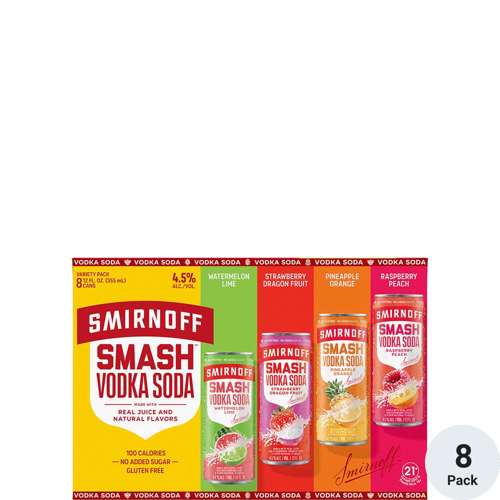 Smirnoff Smash Vodka Soda Variety | Total Wine & More