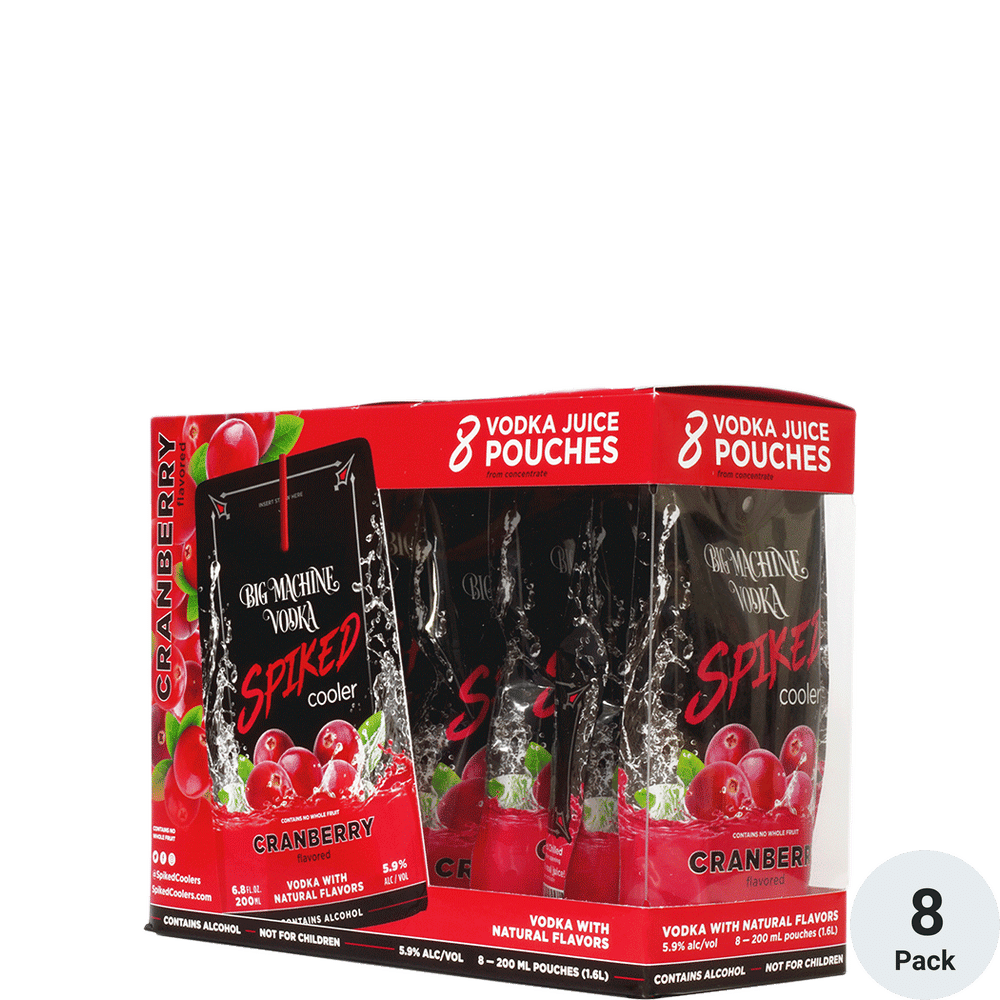 Big Machine Vodka Cranberry 8 Pack Pouches - The Liquor Book