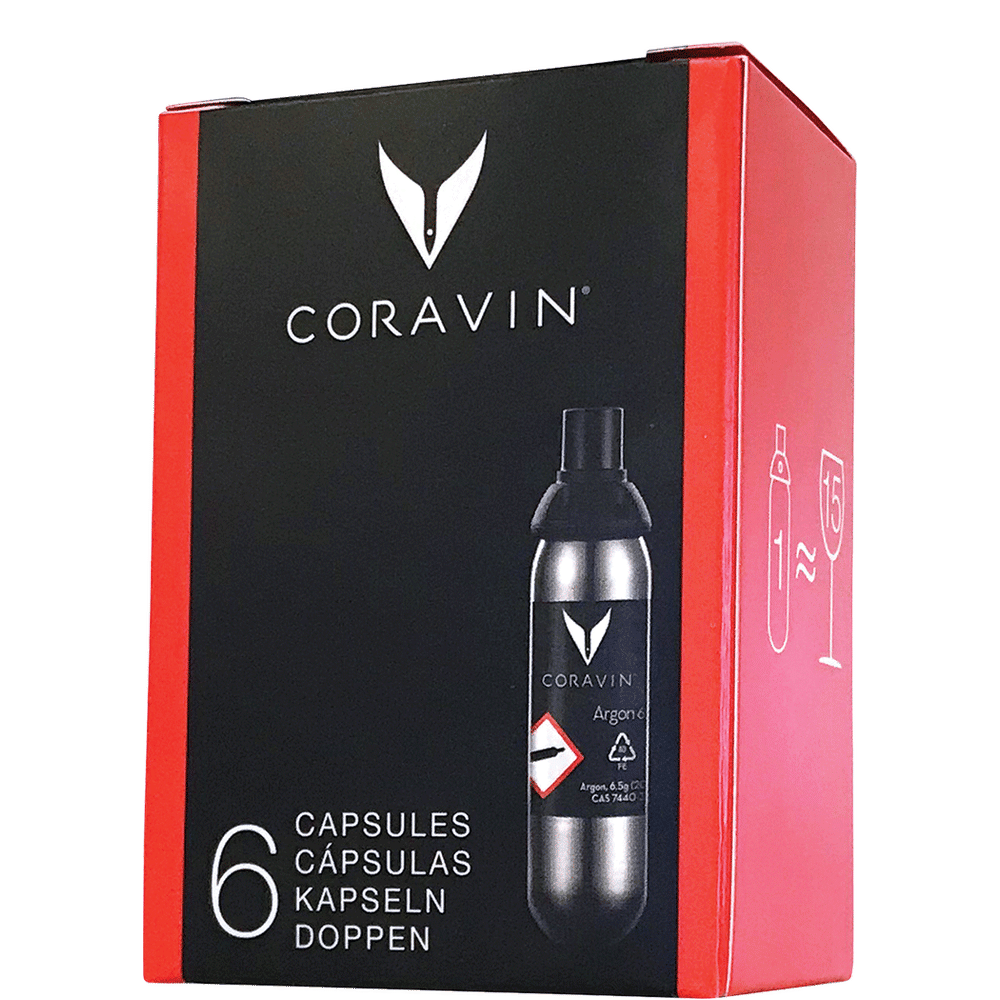 OURGON - Coravin Compatible Capsules - 12 Pack - 100% Argon Gas