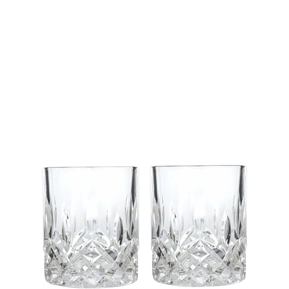 Crystal Juice Glasses Set of 2, Vintage Clear Cut Crystal Juice or
