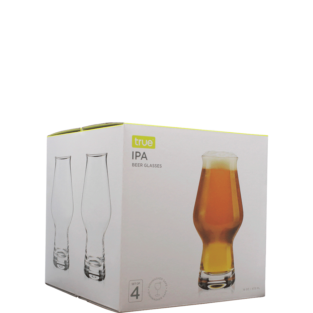 Beer Can Pint Glasses by True, Set of 4