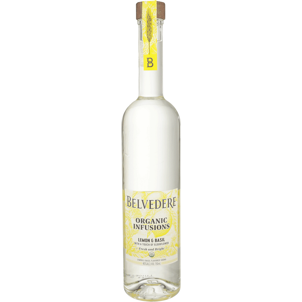 Belvedere Organic Infusions Lemon & Basil 750mL