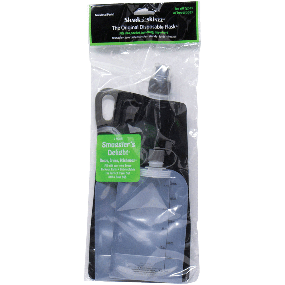 Shark Skinz Disposable Flasks, 3-Pack