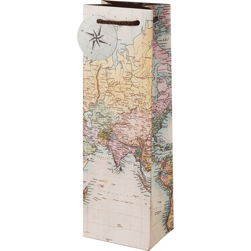 Gift Bag - Vintage World Map | Total Wine & More