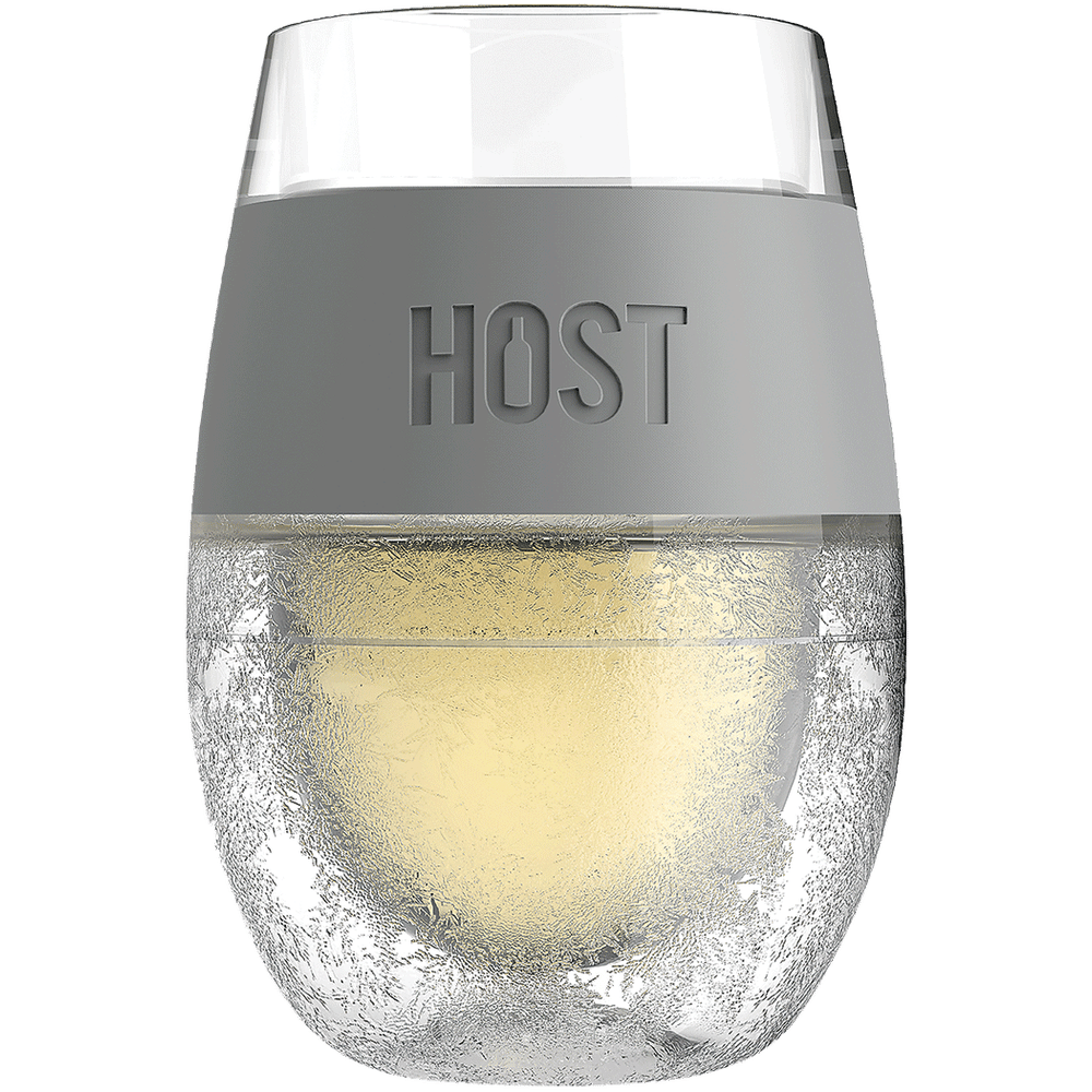 HOST Wine Freeze Double-Walled Stemmed Wine Glasses Freezer Cooling Cups  with Active Cooling Gel and Insulated Silicone Grip, 6.5 Oz Plastic  Tumblers, Marble, Set of 2 – Host
