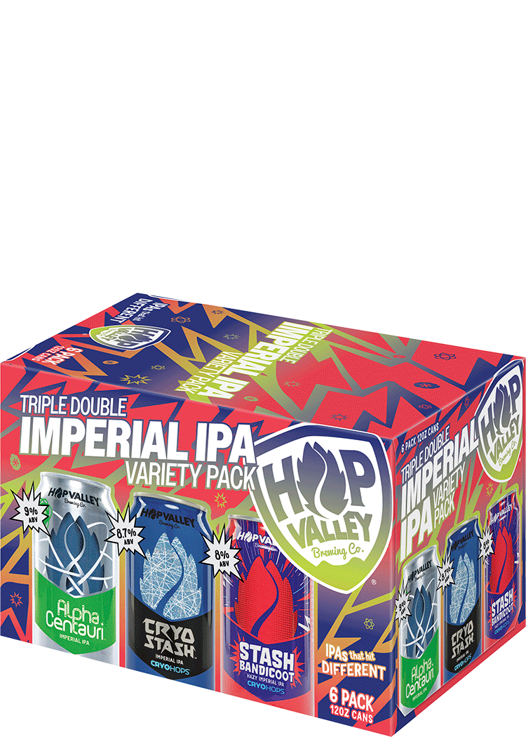 Hop Valley Triple Double Imperial IPAs Variety Pack | Total Wine & More